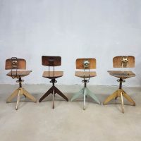 Bemefa vintage industrial workshop chair factory stools Rowac