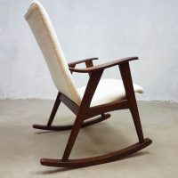 Vintage retro schommelstoel rocking chair Webe Louis van Teeffelen Dutch design
