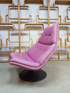 Vintage sixties draaifauteuil swivel chair Artifort Geoffrey Harcourt F590