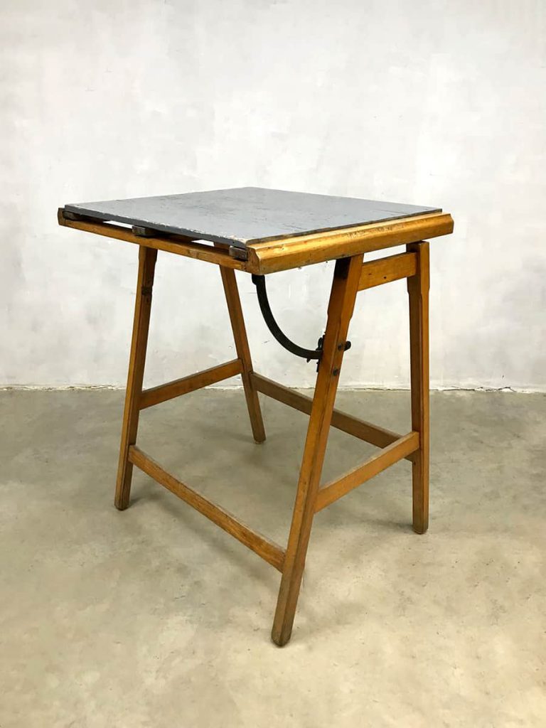 Vintage industrial drawing table industriële tekentafel Bestwelhip