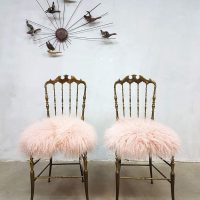 Midcentury modern brass chairs stoel eetkamerstoel Chiavari Italian design