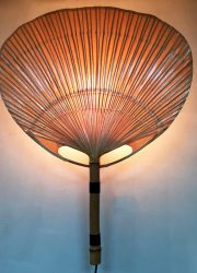 Zeldzame vintage design wandlamp wall scone lamp Uchiwa Ingo Maurer