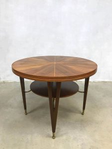 vintage coffee table salontafel Deens design brass details