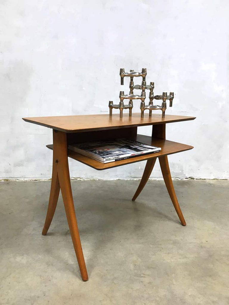 Danish vintage side table magazine table coffee table bijzettafel Deens