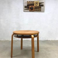 vintage design side table Alvar Aalto bijzettafel bentwood plywood berken birch