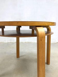 Vintage bentwood plywood side table coffee table Finnish design Alvar Aalto