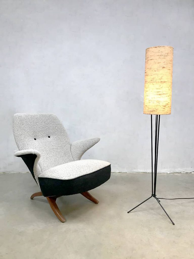 Vintage tripod floor lamp driepoot vloerlamp 'minimalism' sixties