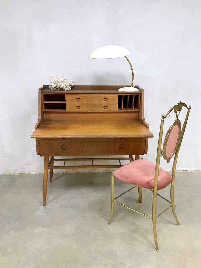 Danish vintage design bureau secretaire midcentury modern desk