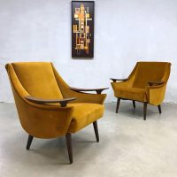 Midcentury modern velvet armchairs lounge fauteuils 'pure luxury'