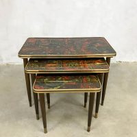midcentury vintage retro bijzettafel nesting tables mimiset Italian design