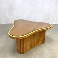 bamboo midcentury modern vintage design coffee table side table salontafel bijzettafel bamboe