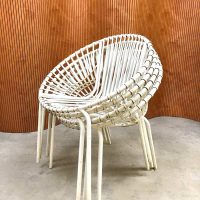 vintage wire chair metal industrial tuinstoel draadstoelen