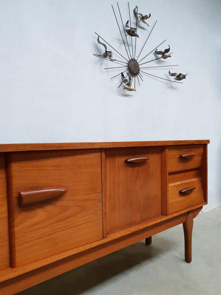 mid century modern design low board sideboard kast ladekast 3