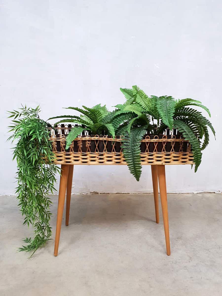 Mysterie Hoopvol Raar Danish vintage rattan plant stand plantenbak rotan plantenstandaard Deens |  Bestwelhip