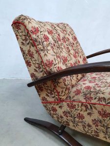 midcentury modern antique art deco armchair easy chair vintage design J. Halabala H269