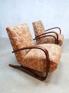 midcentury modern fauteuils Jindrich Halabala art deco armchair