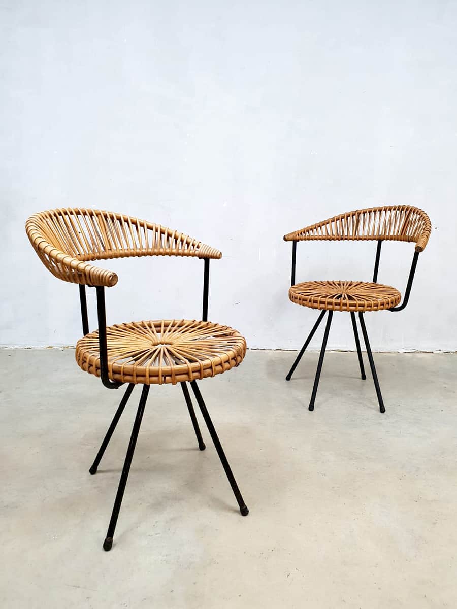 Vel Weggegooid Uitroepteken Vintage design rotan stoelen rattan armchairs Rohe Noordwolde | Bestwelhip