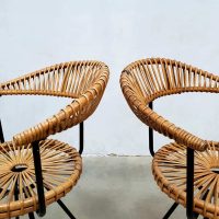 rattan armchairs Rohe Noordwolde Vintage design rotan stoelen