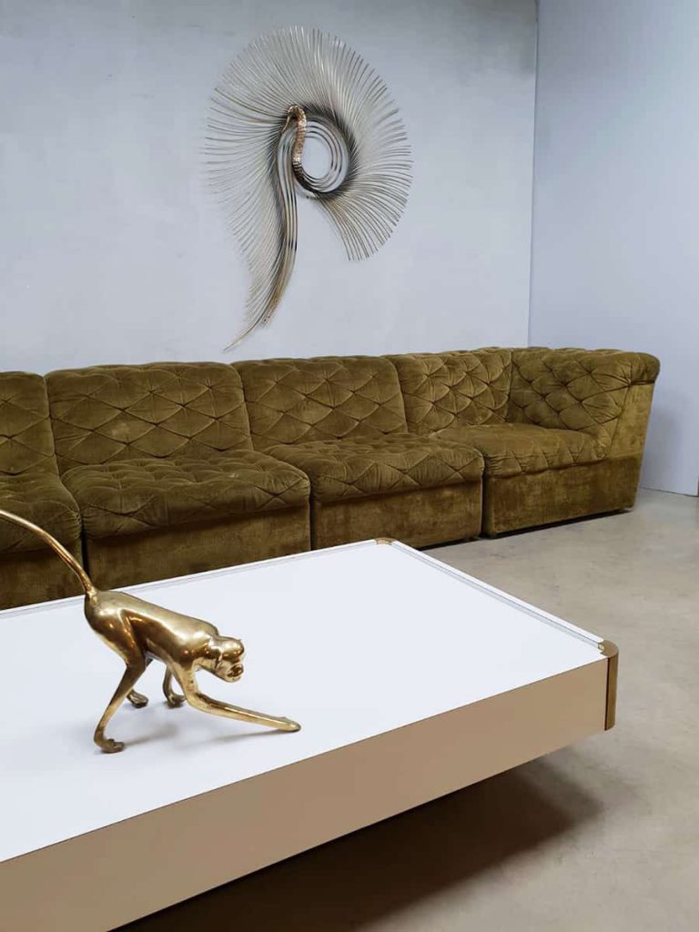 vintage modular lounge sofa midcentury modern green Laauser Germany