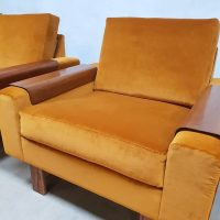 vintage design arm chairs midcentury modern lounge fauteuils stoelen
