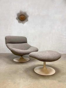 Midcentury modern design draaifauteuil lounge stoel swivel lounge chair Artifort F518 G. Harcourt