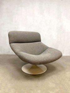 Vintage design swivel chair draaifauteuil & hocker Geoffrey Harcourt Artifort