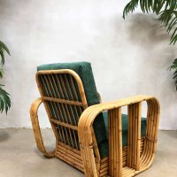 midcentury modern bamboo armchair Paul Frankl style rotan lounge fauteuil bamboe jaren 50