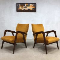 Danish midcentury modern velvet armchairs lounge fauteuils wingback chairs