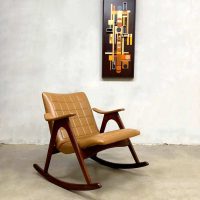 Midcentury design rocking chair schommelstoel Webe Louis van Teeffelen