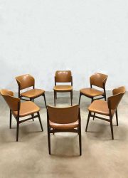 Vintage dining dinner chairs Danish style seventies eetkamerstoelen Deense stijl