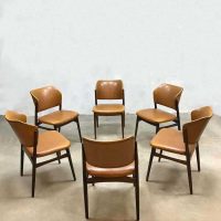 Vintage dining dinner chairs Danish style seventies eetkamerstoelen Deense stijl