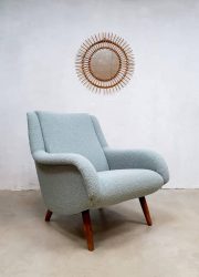 Vintage design lounge chair fauteuil armchair Ice blue
