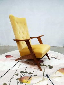 vintage Danish design arm chair lounge fauteuil scissor leg