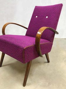vintage design armchair Halabala lounge chair Czech bentwood fauteuil