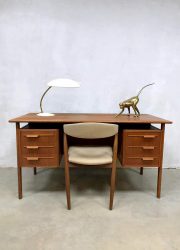 Danish vintage design desk teak bureau Scandinavian modern midcentury