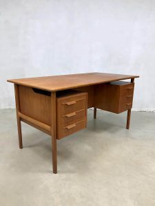 Vintage Scandinavian teak desk Danis office design