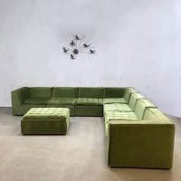 Vintage design modular sofa elementen bank XXL Botanical green