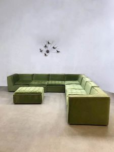 Vintage design modular sofa elementen bank XXL Botanical green