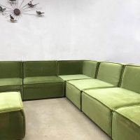 vintage sofa bank XXL groen green midcentury modern design