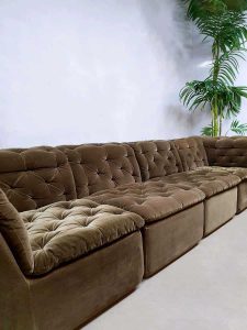 midcentury vintage elements sofa seating group velvet sixties seventies design Laauser