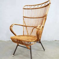 vintage rattan armchair lounge fauteuil rotan Rohe Noordwolde