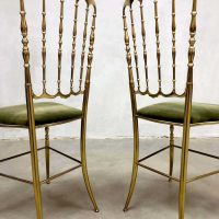 midcentury modern brass dining chair luxury glamour Italian design eetkamerstoel goud Italiaans