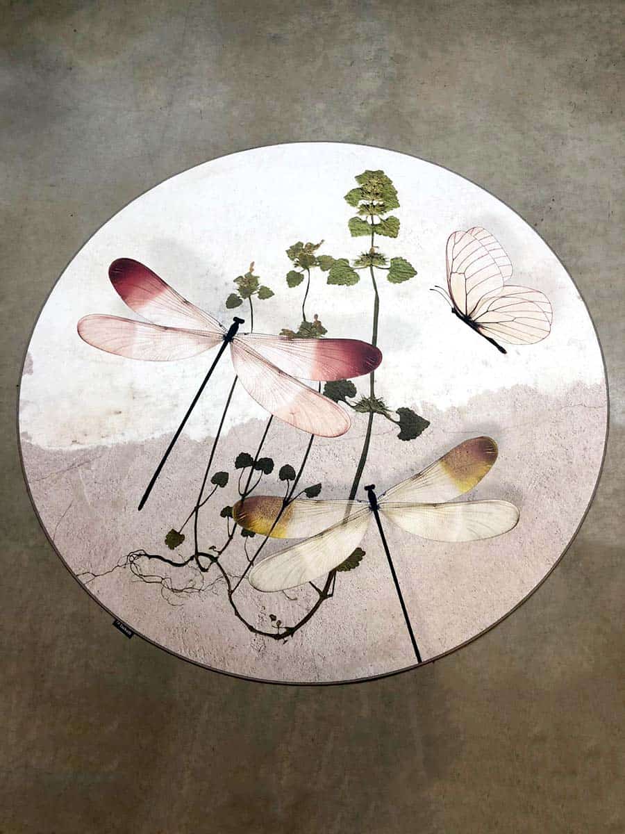 Vinyl dragonfly carpet rond vinyl vloerkleed Libelle voor Tarkett | Bestwelhip