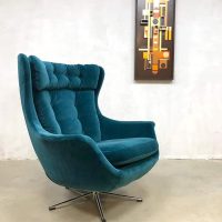 Vintage retro egg chair swivel wingback chair draaifauteuil