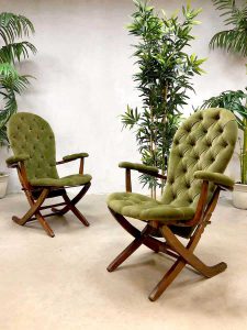 French midcentury modern folding chairs vintage safari chair