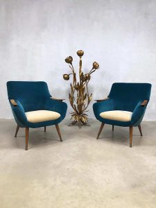 Unique vintage Danish design armchairs Deense fauteuils clubchair 'pure Luxury'