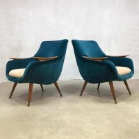 Unique vintage Danish design armchairs Deense fauteuils clubchair 'pure Luxury'