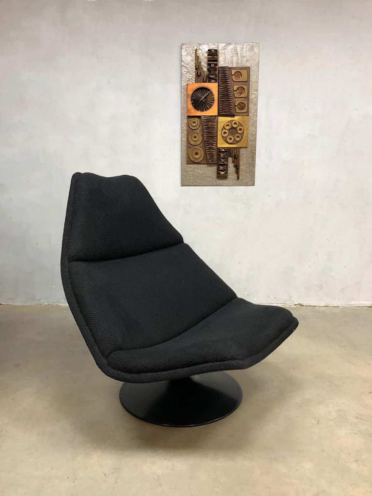 Dutch vintage design swivel chair draaifauteuil F511 Geoffrey Harcourt Artifort