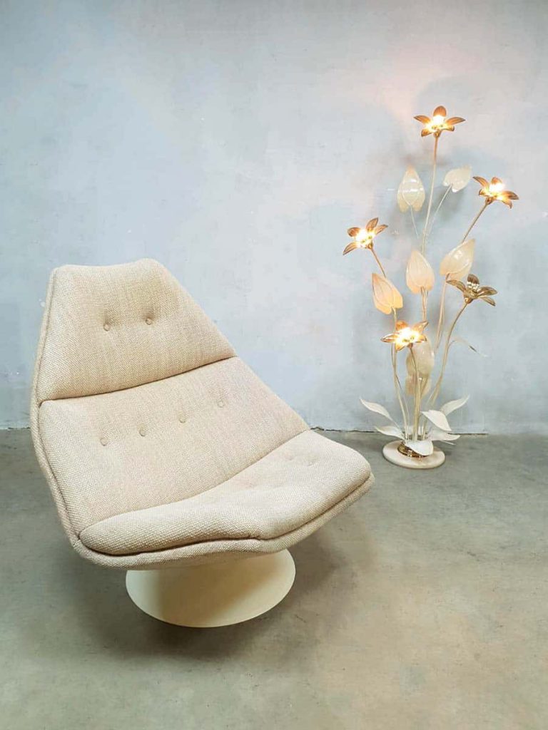 Artifort Dutch vintage design swivel chair draaifauteuil F511 Geoffrey Harcourt