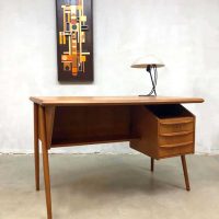 jaren 60 vintage design teak bureau buro office desk Danish design